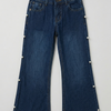 Girls Embellished Loose Fit Denim