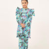 Girls Sea Green Frock & Trouser