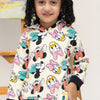 Girls Printed Hooded Top