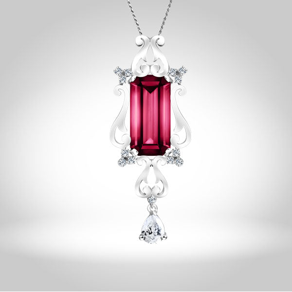 Synthetic Tourmaline Pendant Set