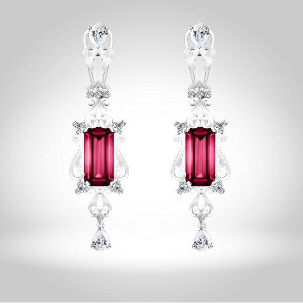 Synthetic Tourmaline Pendant Set