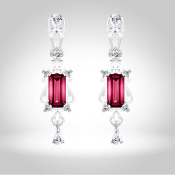 Synthetic Tourmaline Earrings