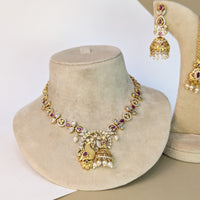 Gandaberunda Eagle South Rajwadi Necklace Set