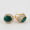 Emerald Crown Studs