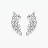 Silver Feather Studs