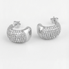 Silver Sphere Hoops