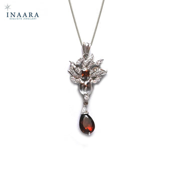 Flower Pendant - Crystal Brown