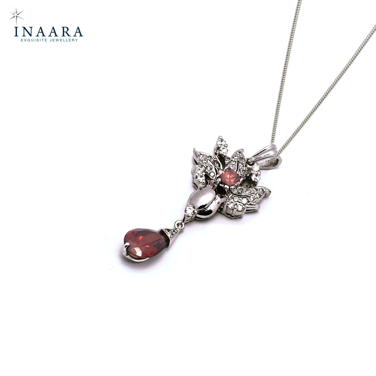 Flower Pendant - Crystal Brown