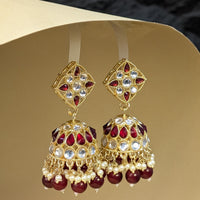 Peacock Kundan Jhumkis