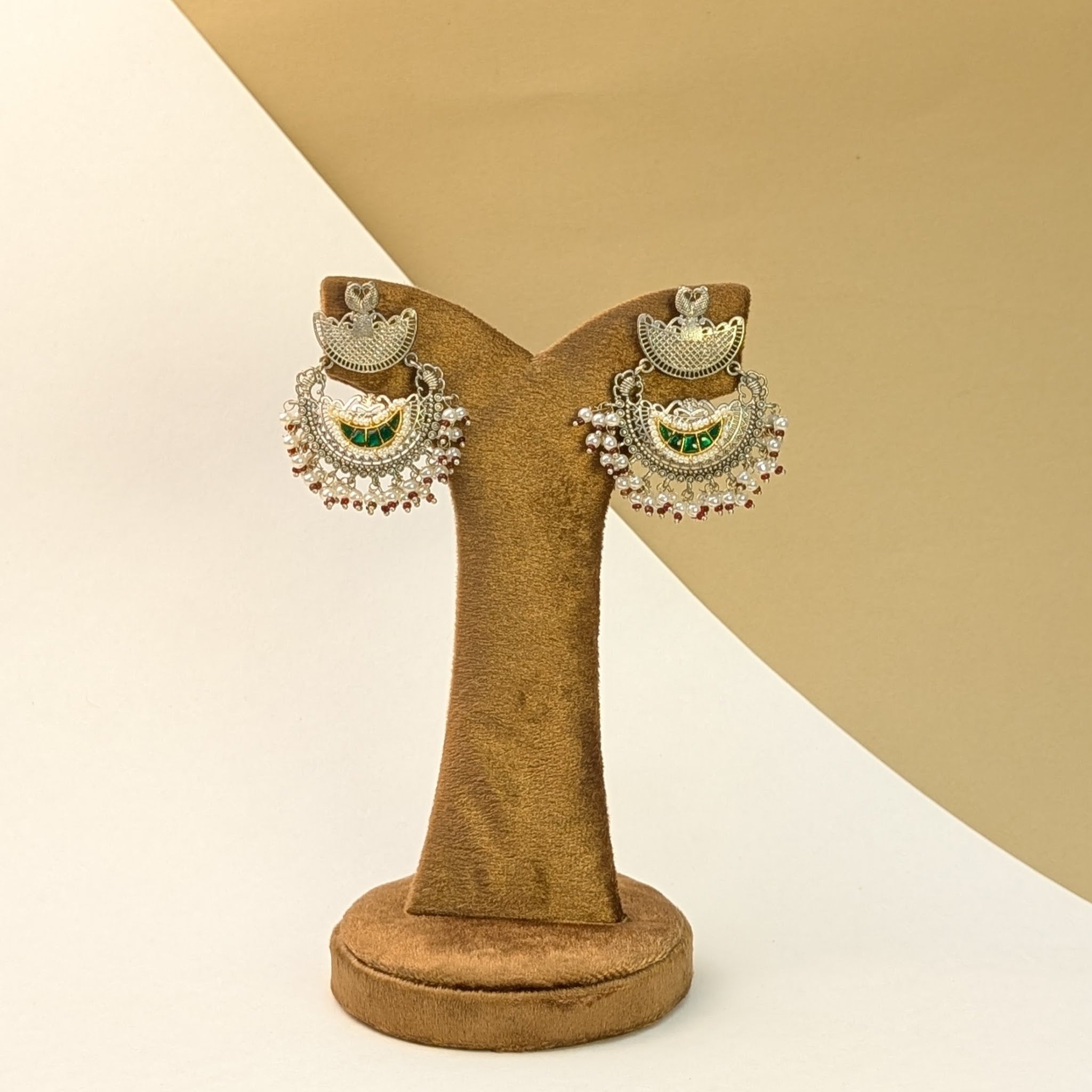 Ruby Peacock Antique Earrings