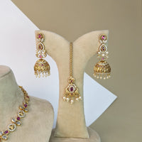 Gandaberunda Eagle South Rajwadi Necklace Set