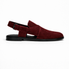 Cl-04 Maroon Suede Peshawari Chappal