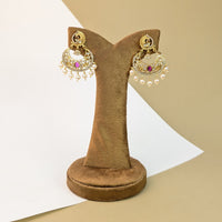 Nagina Halo Stone Earrings