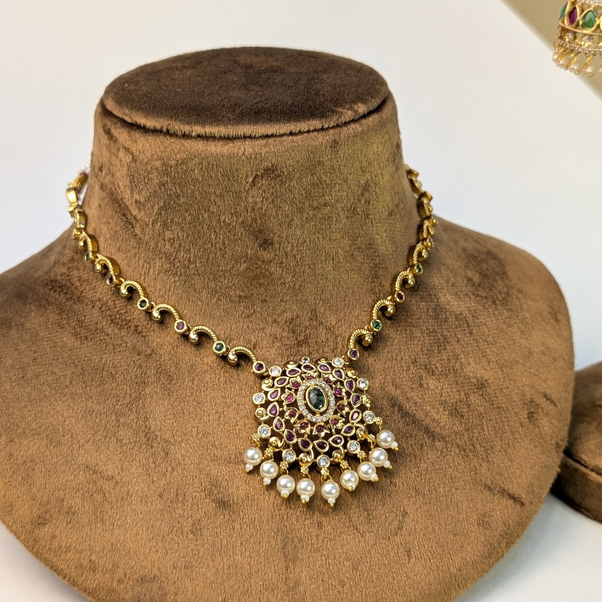 Kasu Malai South Indian Rajwadi Necklace Set