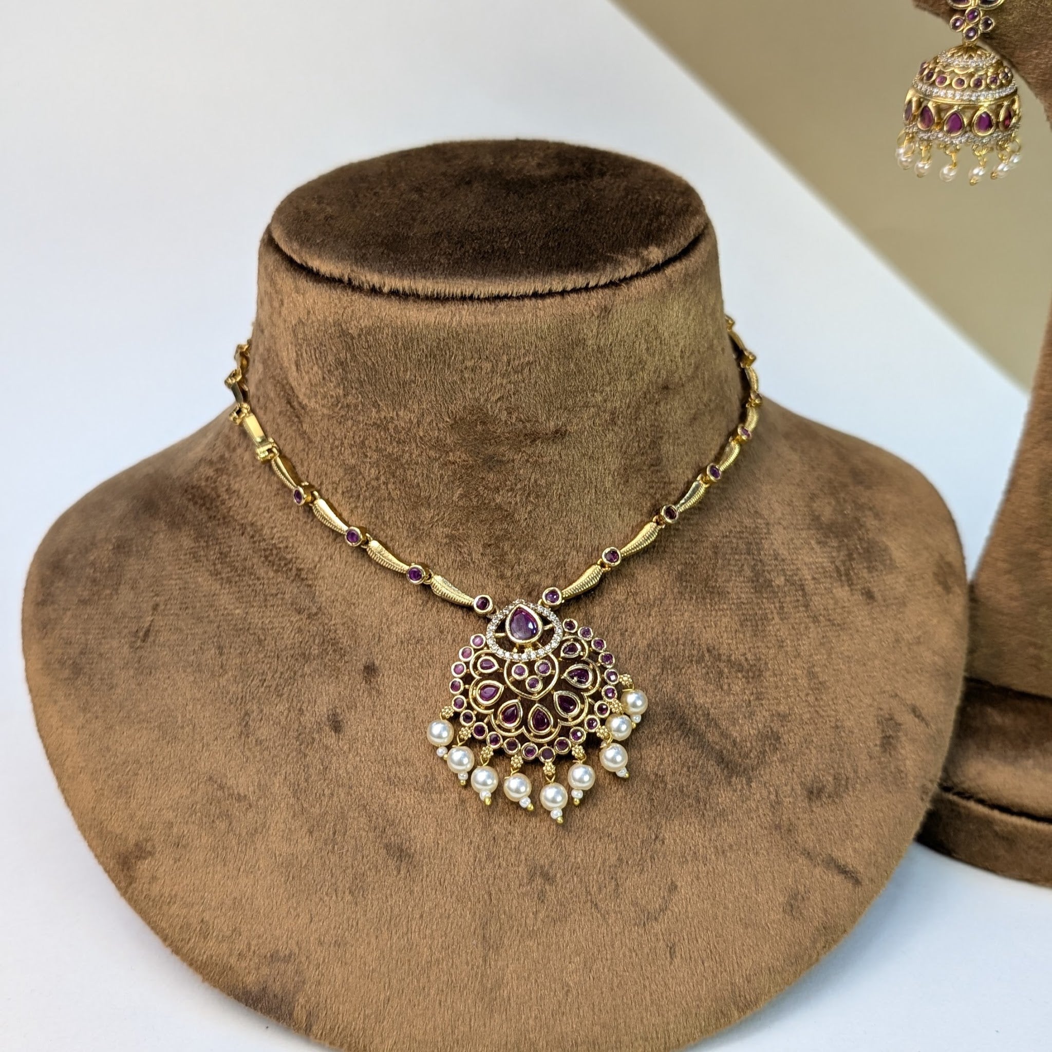 Lakshmi Haram South Indian Rajwadi Necklace Set