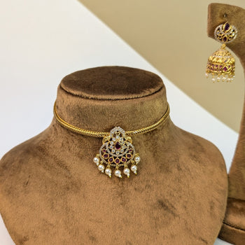 Kasu Coin South Indian Rajwadi Necklace Set