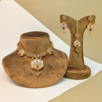 Bridal Lakshmi South Indian Rajwadi Necklace Set