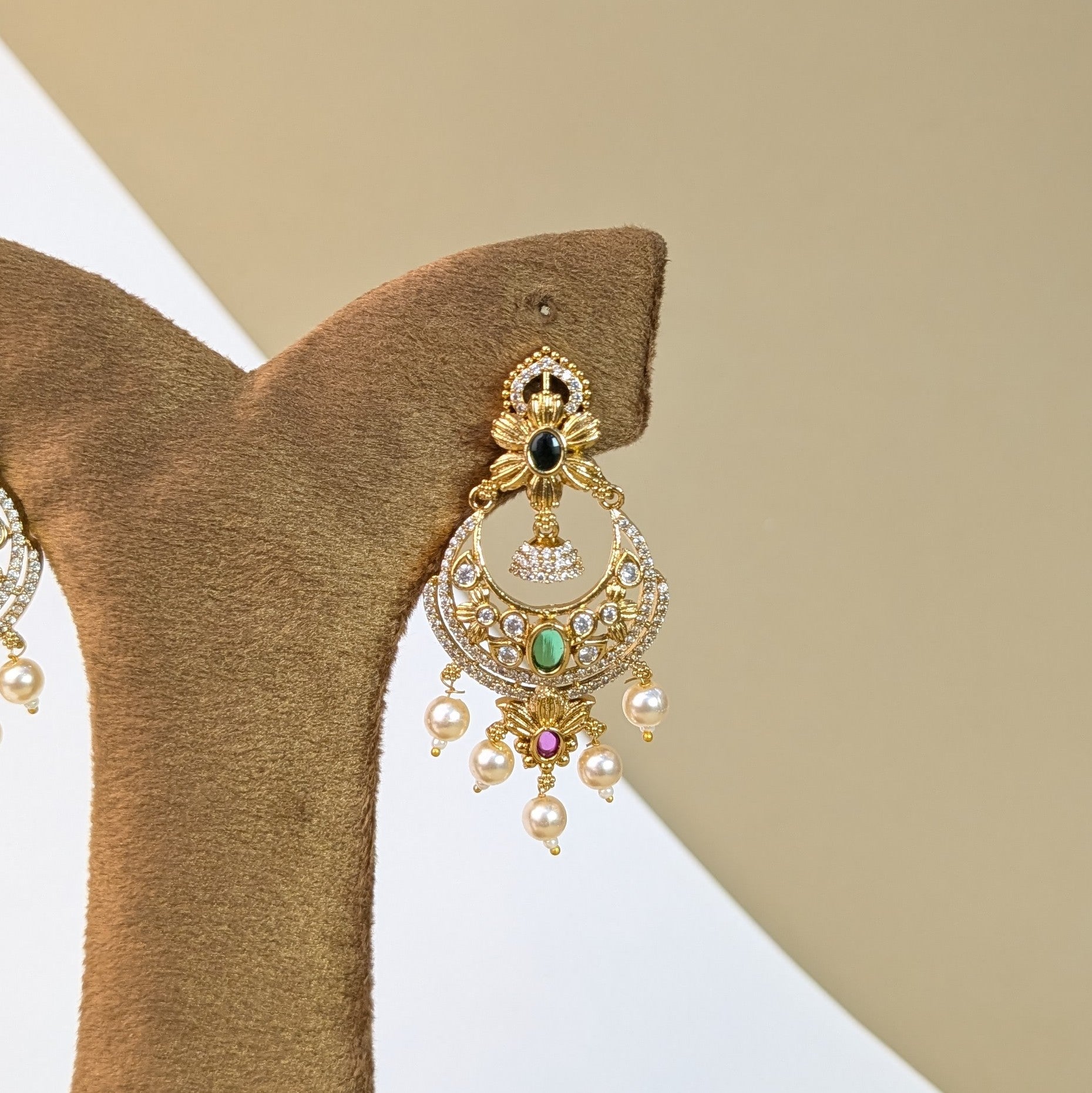 Toran Leaf Stone Earrings