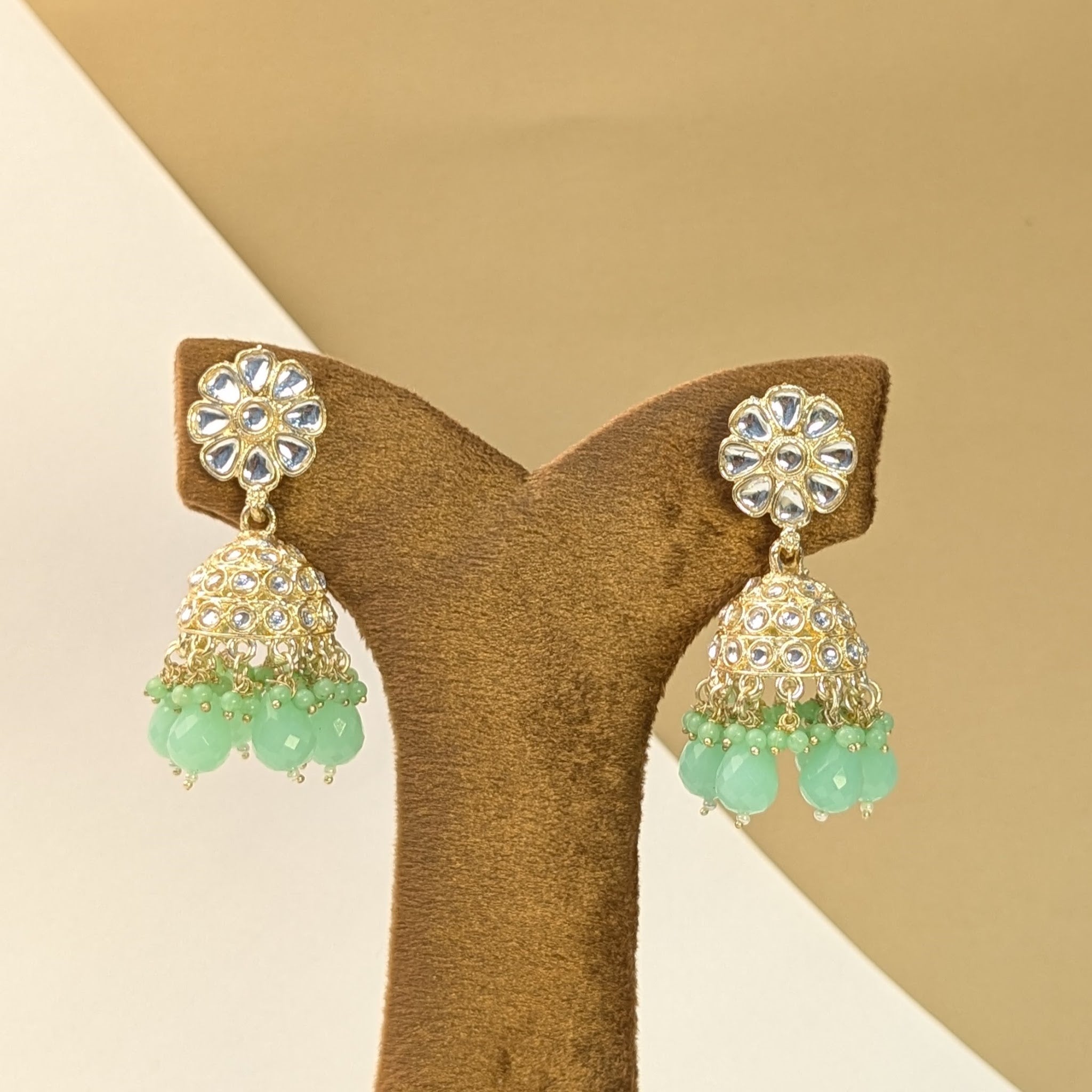 Layered Kundan Jhumkis