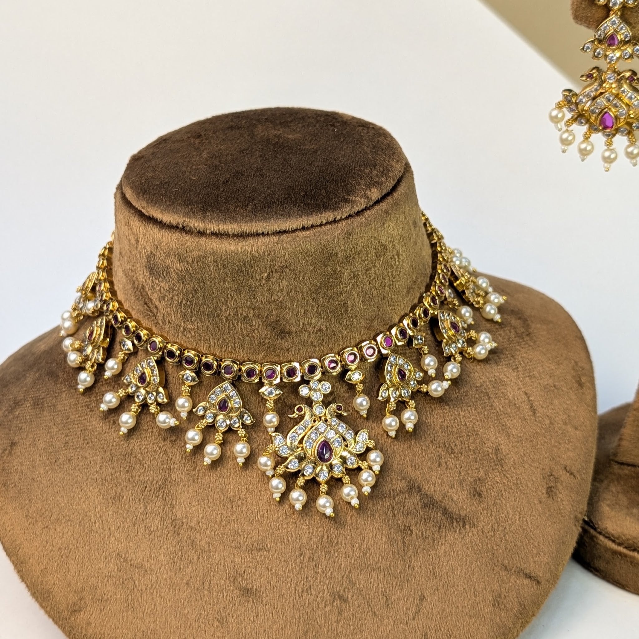 Antique Coin South Indian Rajwadi Necklace Set