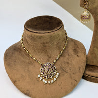 Nagas Kemp South Indian Rajwadi Necklace Set