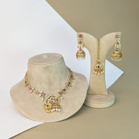 Gandaberunda Eagle South Rajwadi Necklace Set