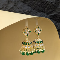 Grand Bridal Kundan Jhumkis