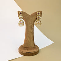 Emerald Mehfil Stone Jhumkis