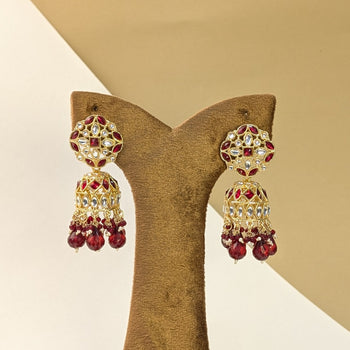 Bridal Pearl Kundan Jhumkis