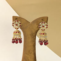 Bridal Pearl Kundan Jhumkis