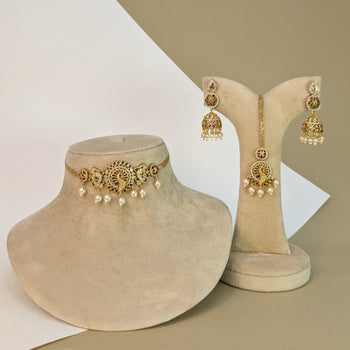 Gaja Elephant South Rajwadi Necklace Set