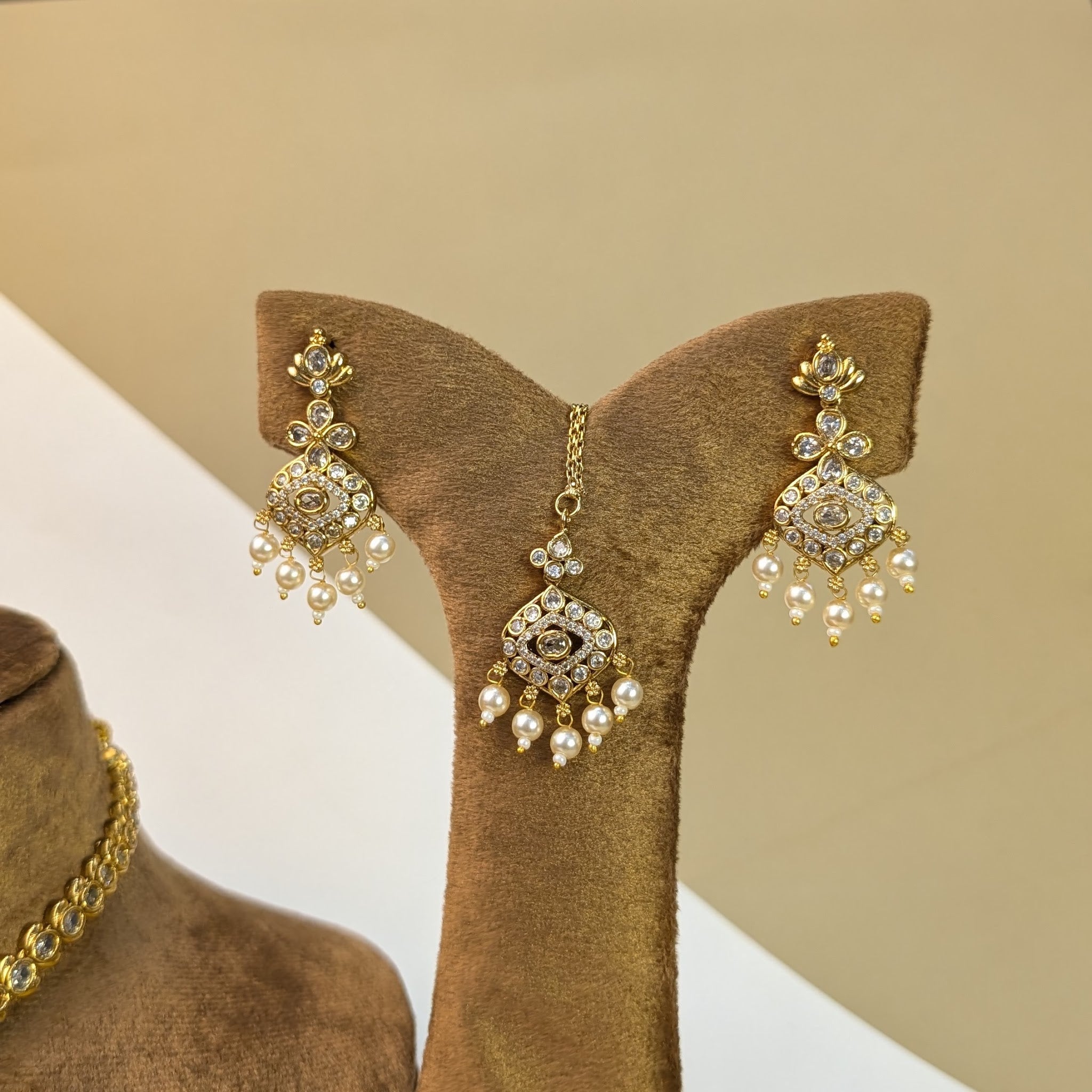 Kundan Temple South Indian Rajwadi Necklace Set