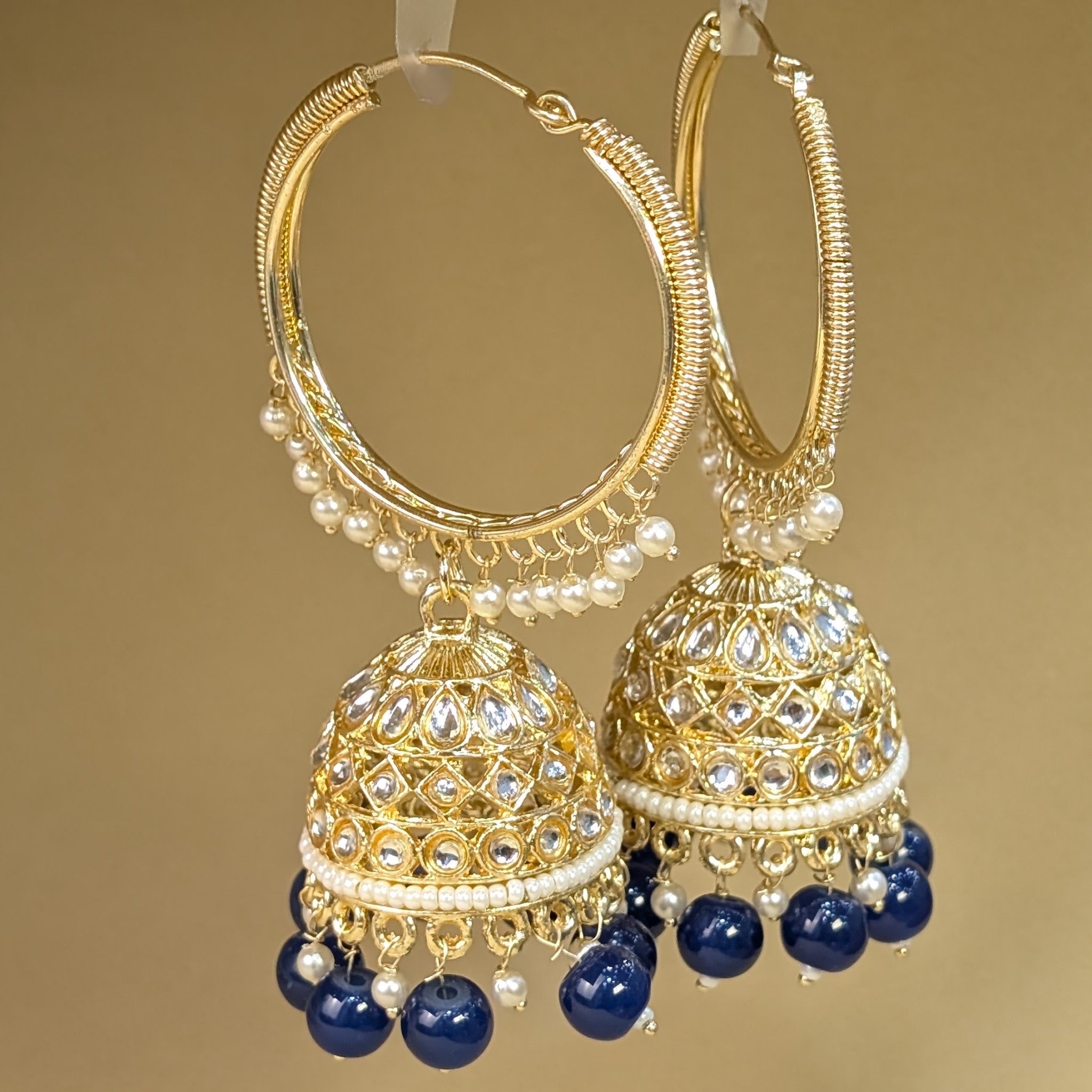 Polki Kundan Jhumkis