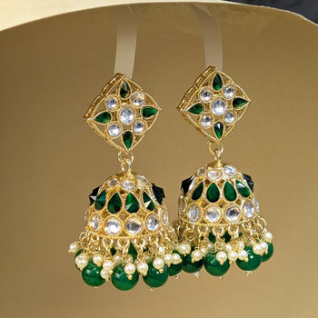 Grand Bridal Kundan Jhumkis