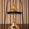 Royal 2-Tier Dry Fruit & Candy Serving Stand with Gold Domes