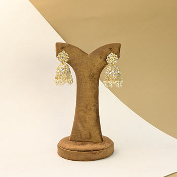 Rajwadi Kundan Jhumkis
