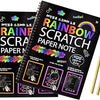 Scratch Paper Note For Kids Scratch Art Paper Large Black Magic Rainbow Painting [Boards 1 Colorful Notebooks With 1 Wooden Stylus [Bk-907]