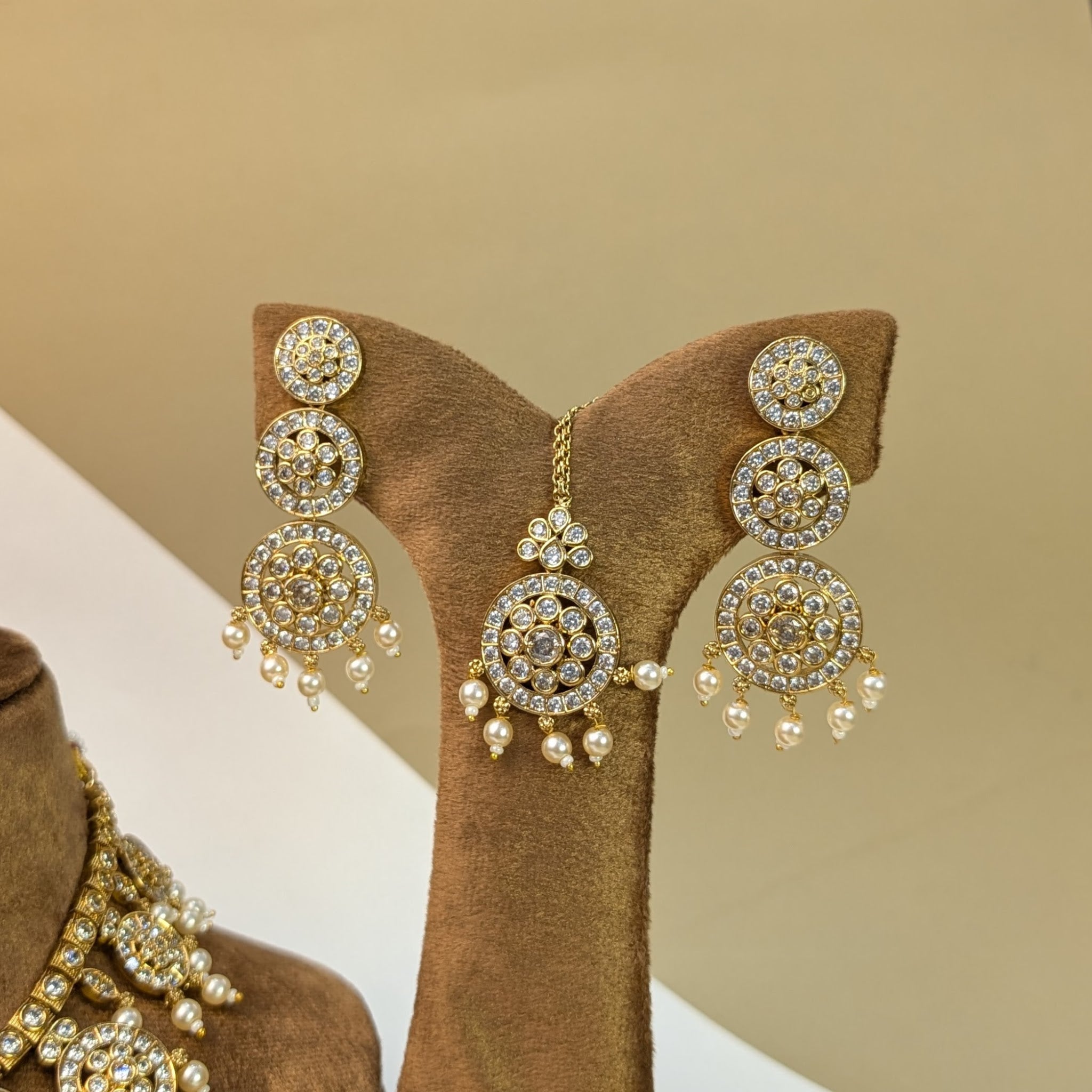 Peacock Bridal South Indian Rajwadi Necklace Set