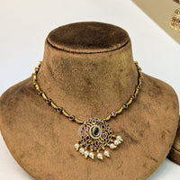 Layered Antique South Indian Rajwadi Necklace Set