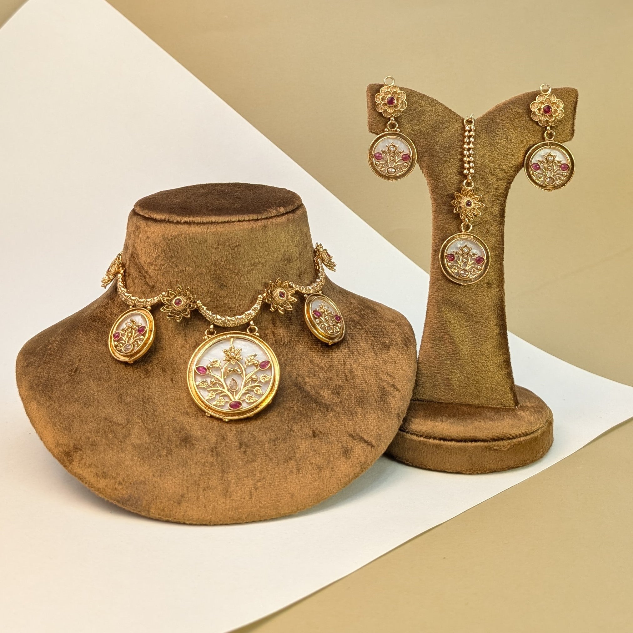 Grand Bridal South Indian Rajwadi Necklace Set