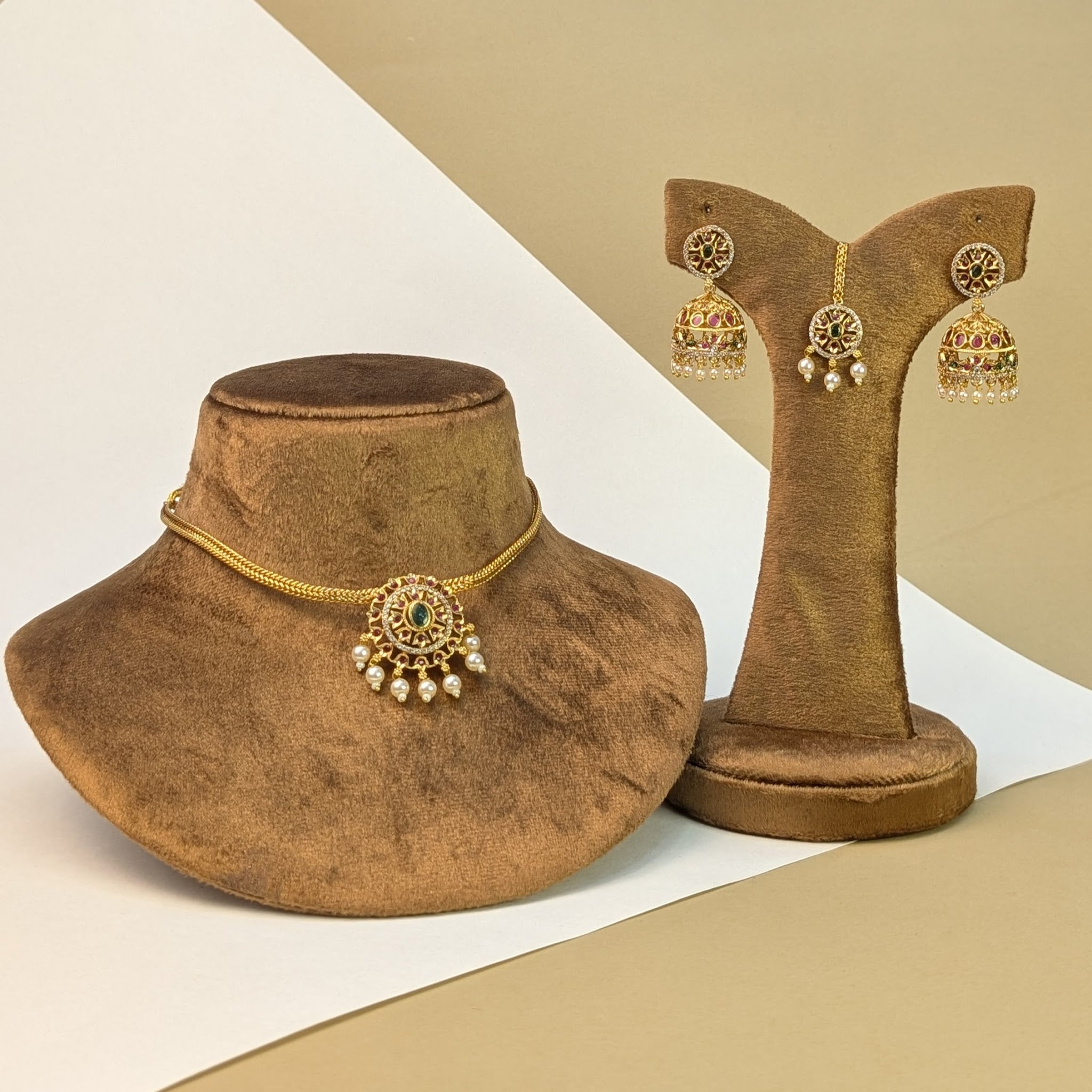 Manga Mango South Indian Rajwadi Necklace Set