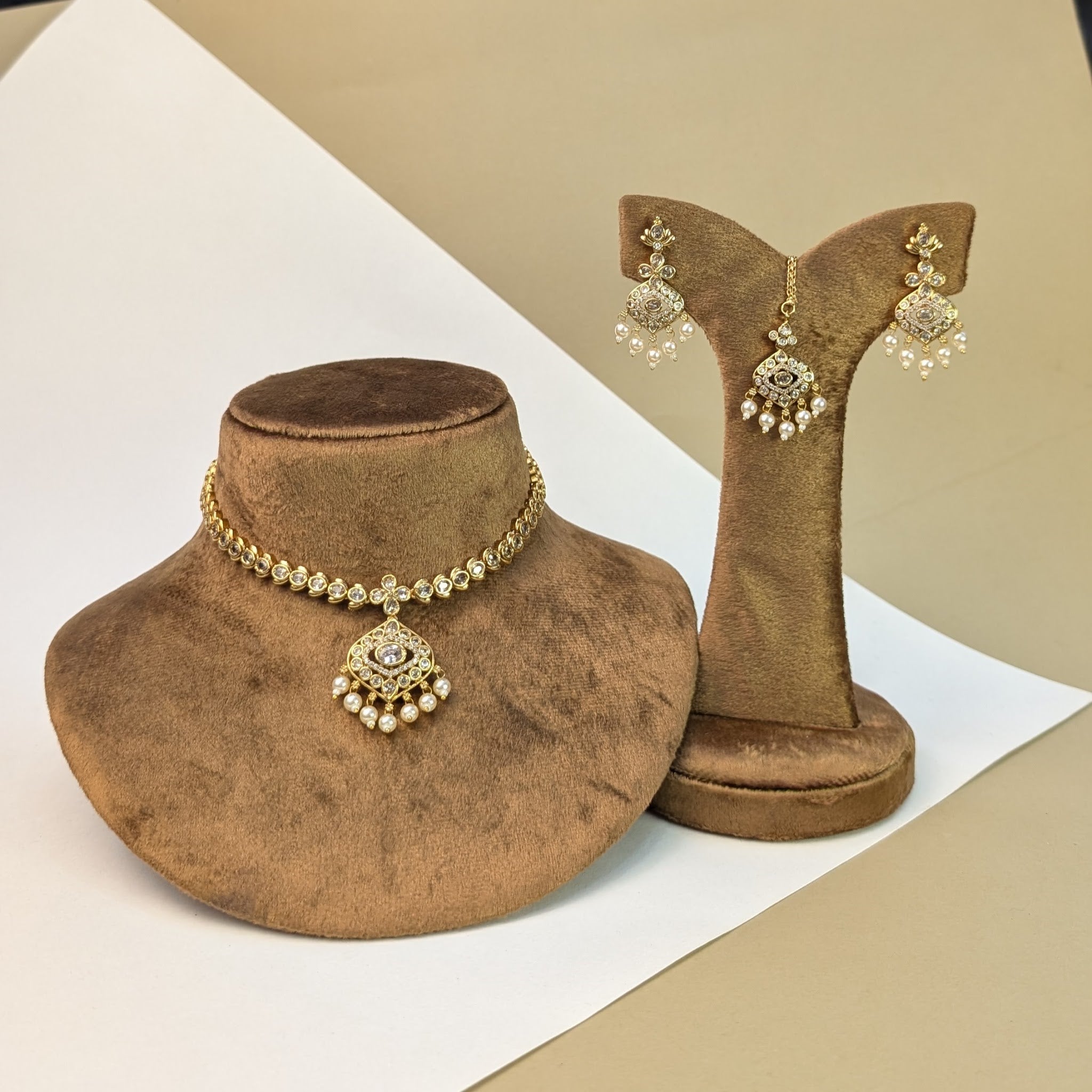 Kundan Temple South Indian Rajwadi Necklace Set