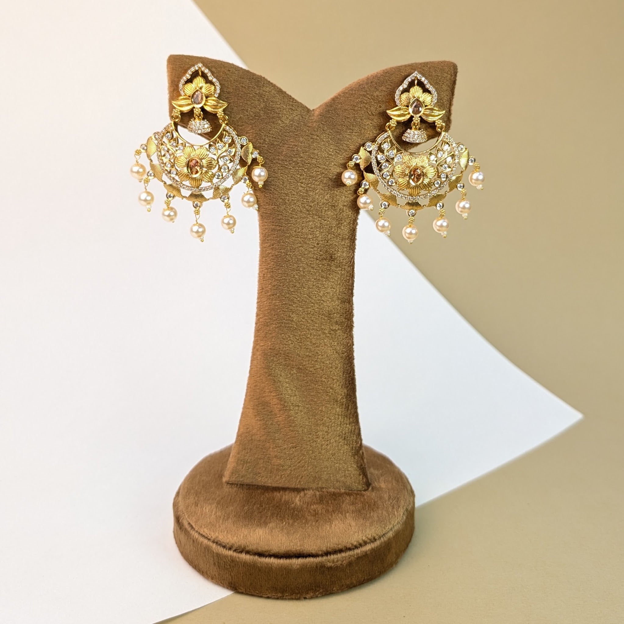 Mahtab Cluster Stone Earrings