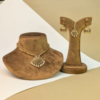 Guttapusalu Pearl South Indian Rajwadi Necklace Set