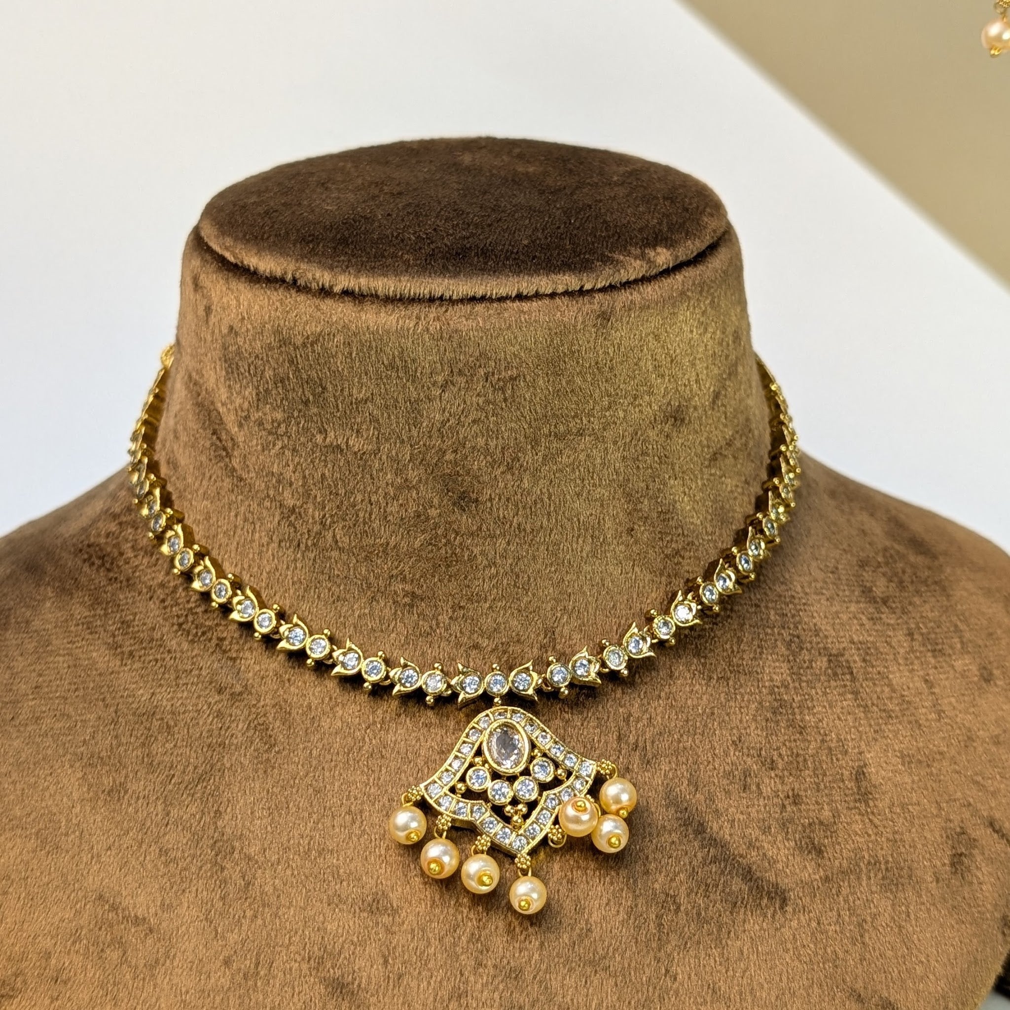 Royal Antique South Indian Rajwadi Necklace Set