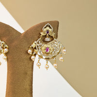Baadshahi Crest Stone Earrings