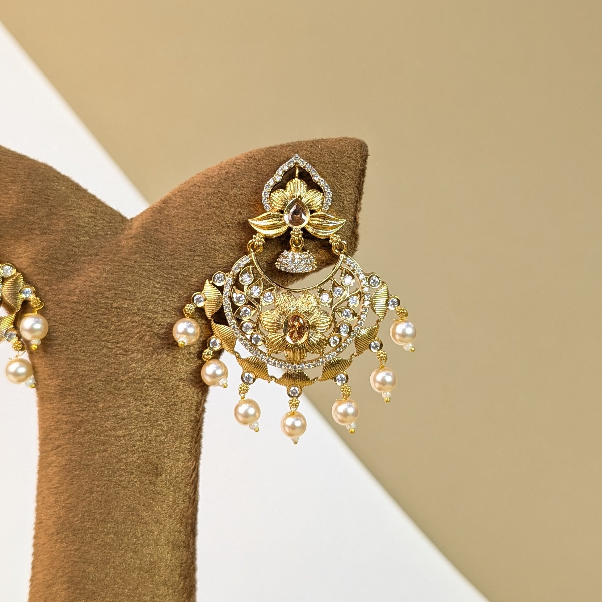 Mahtab Cluster Stone Earrings
