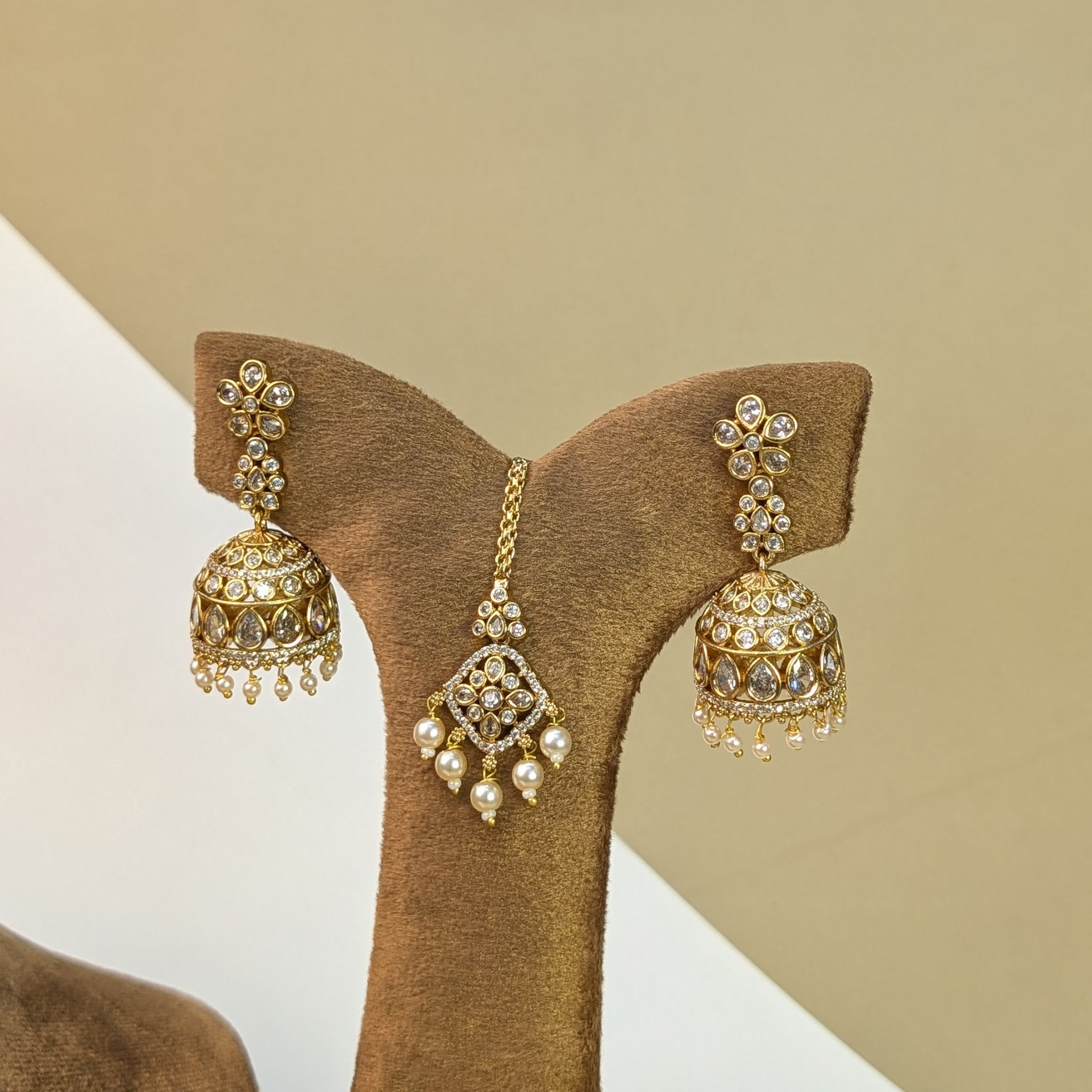 Guttapusalu Pearl South Indian Rajwadi Necklace Set