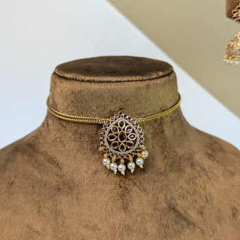 Mango Kemp South Indian Rajwadi Necklace Set