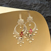 Ruby Drop Antique Earrings